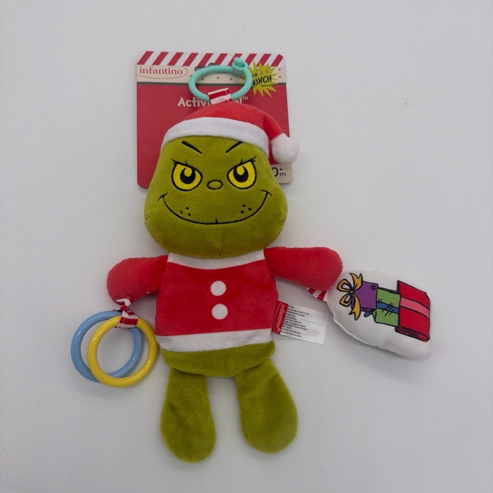 Infantino Grinch Plush Toy with Red and Green Outfit